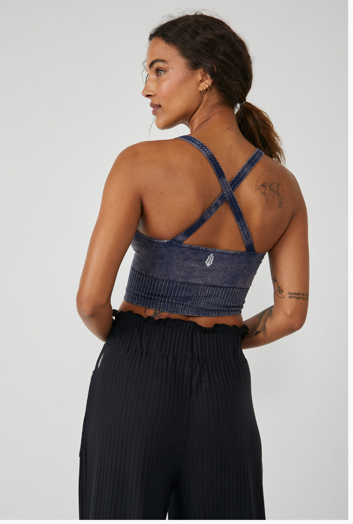 GOOD KARMA CROP TOP/DEEPEST NAVY