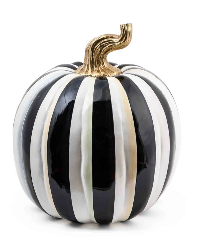 Courtly Stripe Glossy Large Pumpkin