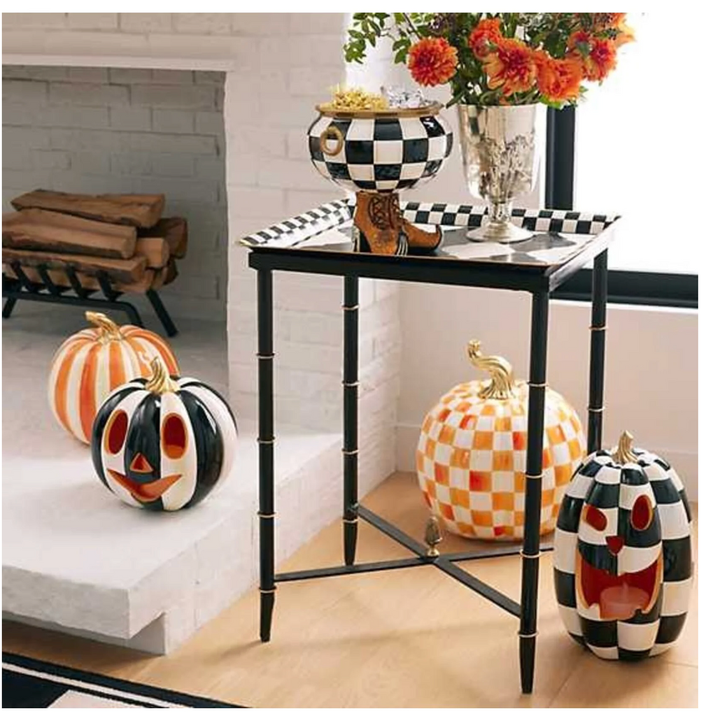 Courtly Stripe Illuminated Jack O' Lantern