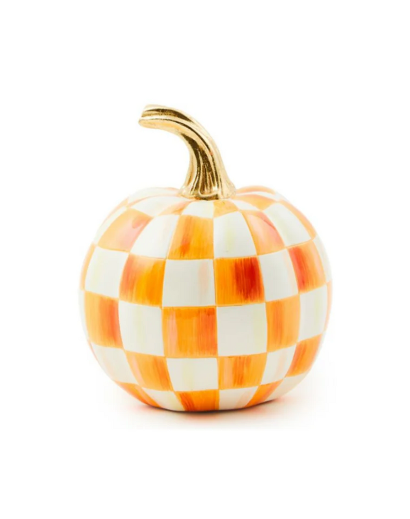 Orange Check Mini Pumpkin