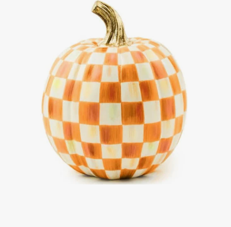 Orange Check Small Pumpkin