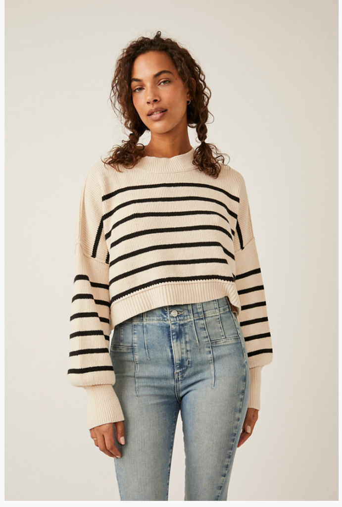 STRIPE EASY STREET CROP P / PEARL COMBO