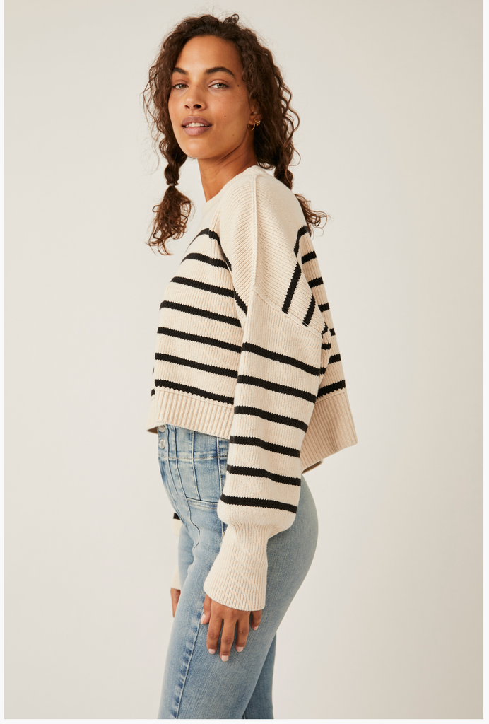 STRIPE EASY STREET CROP P / PEARL COMBO