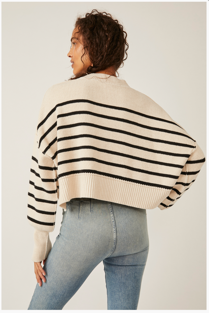 STRIPE EASY STREET CROP P / PEARL COMBO