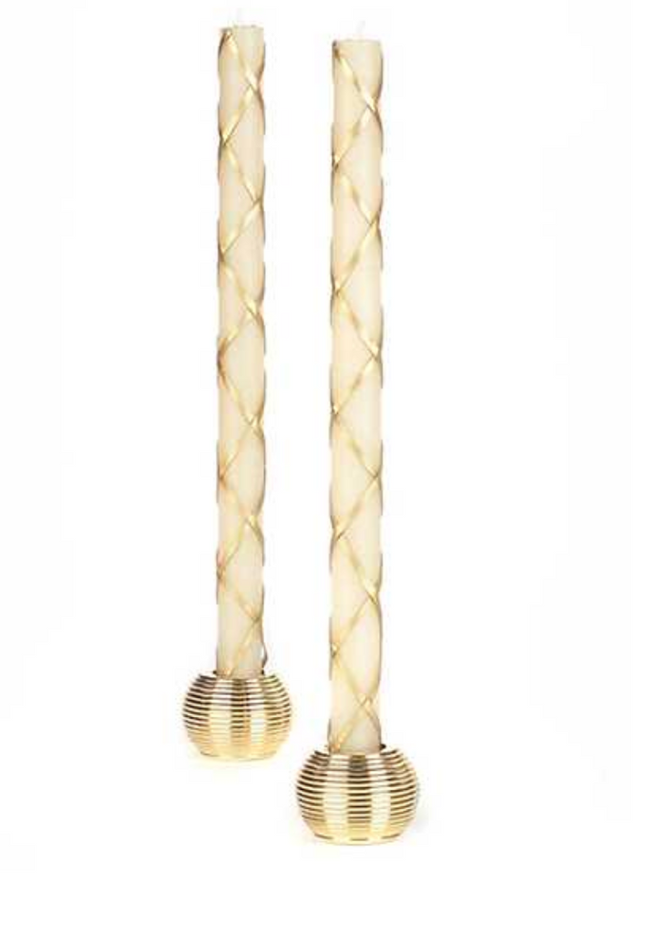 Christmas Dinner Taper Candles Set of 2