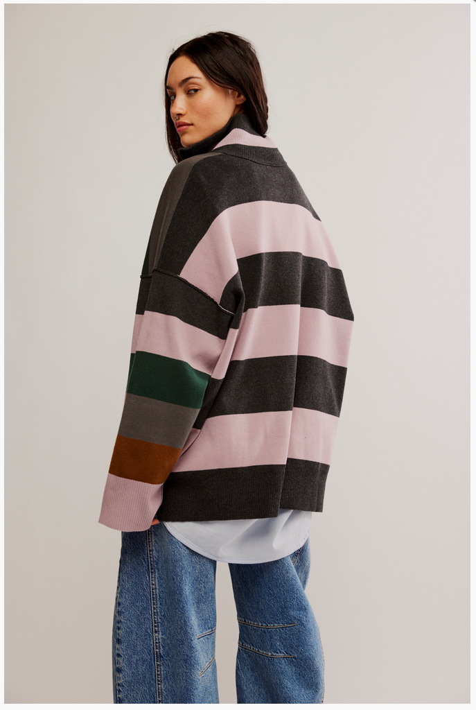 COASTAL STRIPE PULLOVER / PINE GROVE COMBO