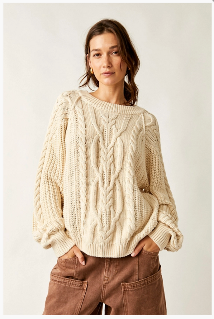 FRANKIE CABLE SWEATER / IVORY