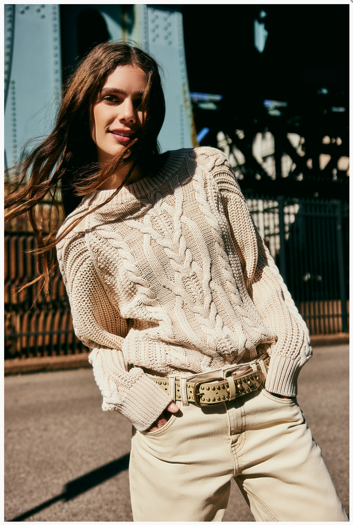 FRANKIE CABLE SWEATER / IVORY