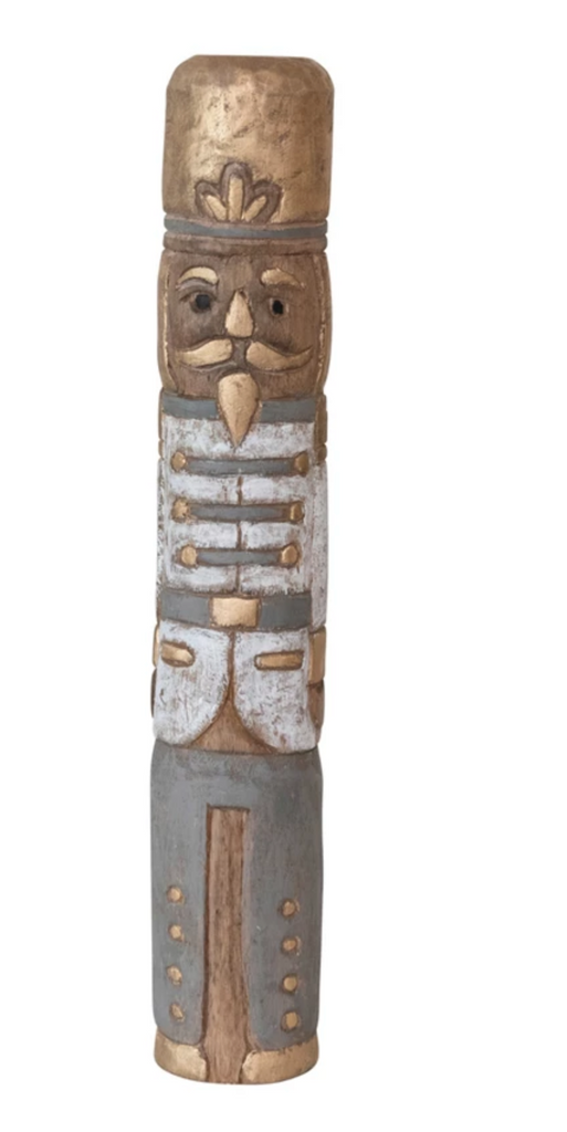 Hand-Carved Mango Wood Nutcracker, Multi Color