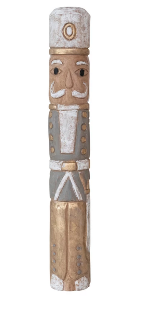 Hand-Carved Mango Wood Nutcracker, Multi Color