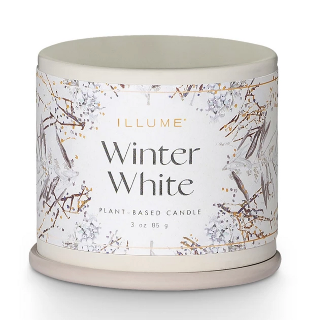 Winter White Demi Vanity Tin Candle 3 oz