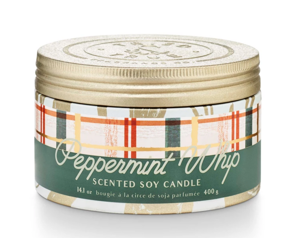 Peppermint Whip Scented Soy Candle Small Tin 4oz