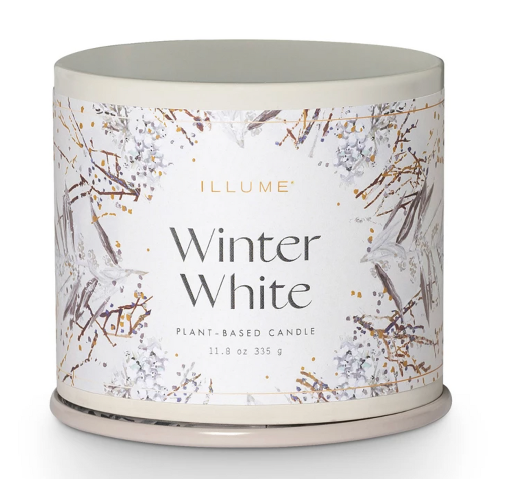 Winter White Vanity Tin Candle 11 oz