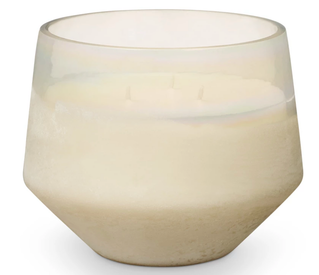 Winter White Large Baltic Glass Candle 31.4 oz