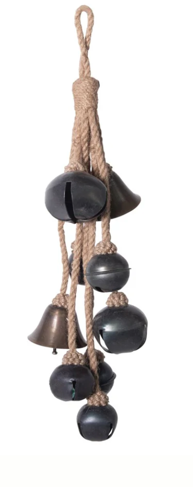 Metal Bells on Jute Hanger