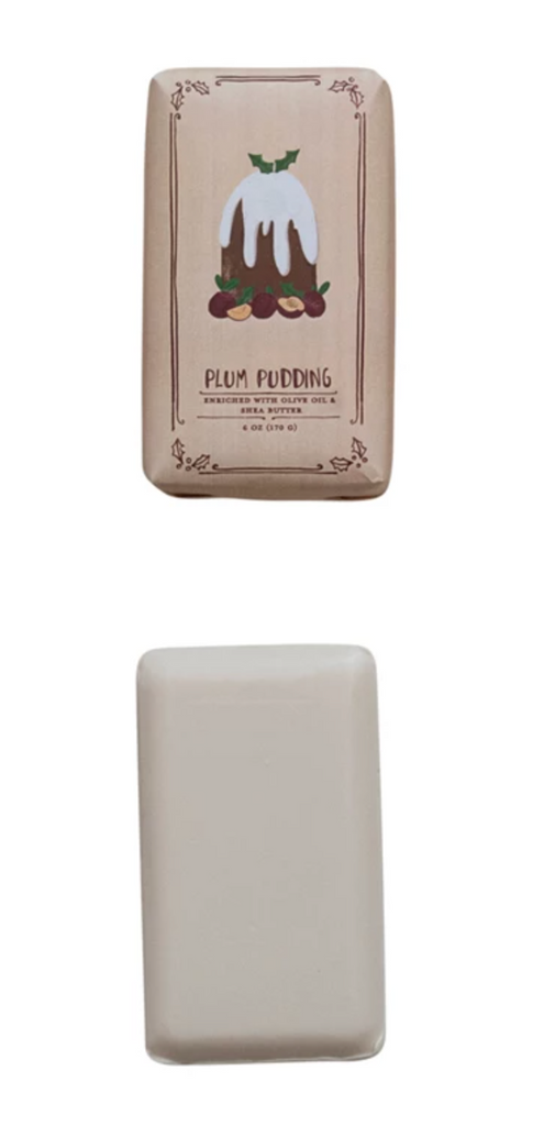 Plum Pudding Scented Olive Oil & Shea Butter Milled Bar Soap