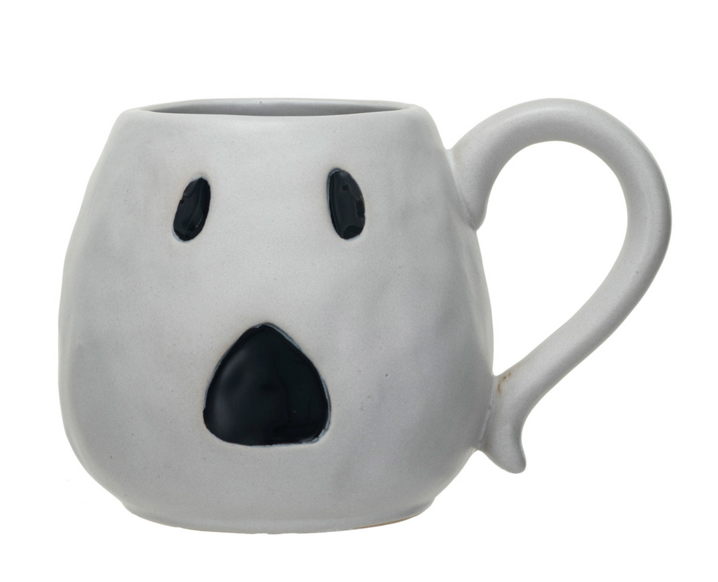 16 oz. Debossed Stoneware Ghost Shaped Mug