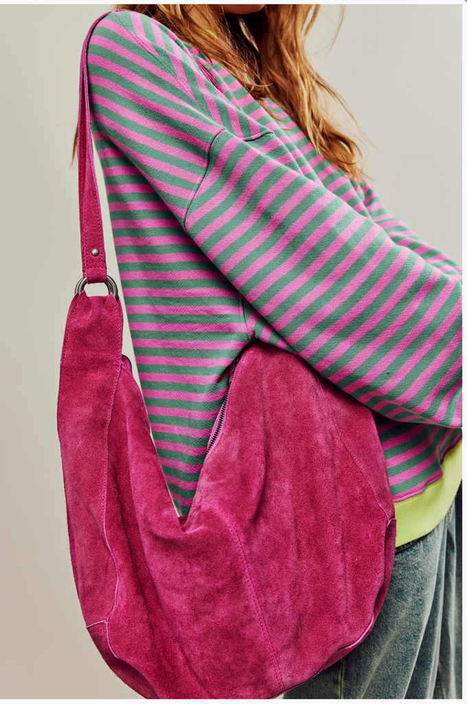 ROMA SUEDE TOTE / FUCHSIA