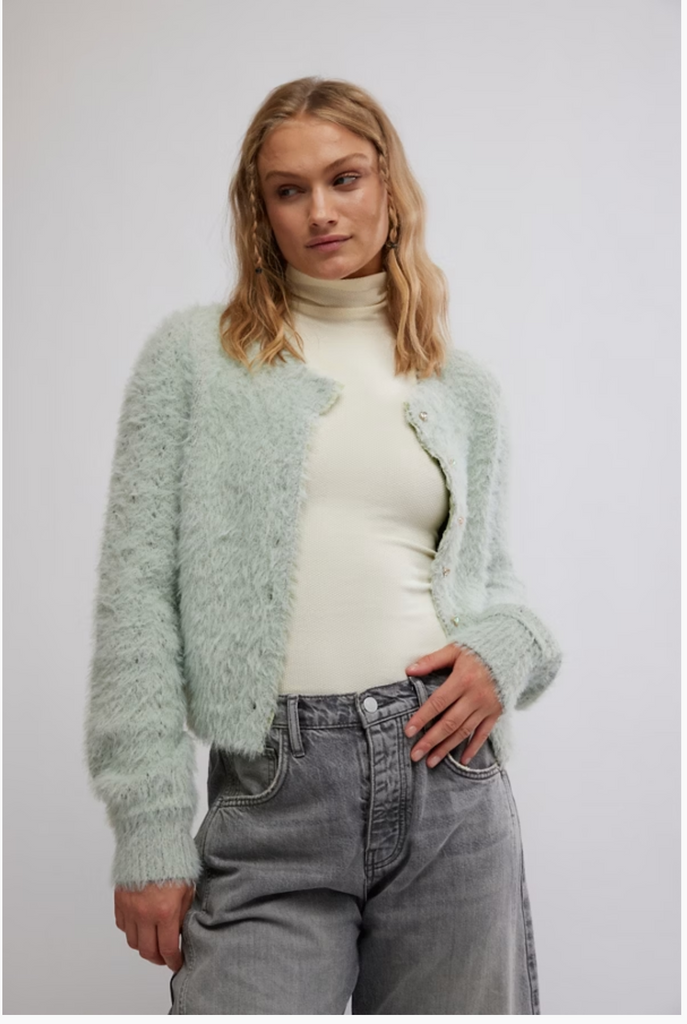 CELESTE CARDI / SEAFOAM