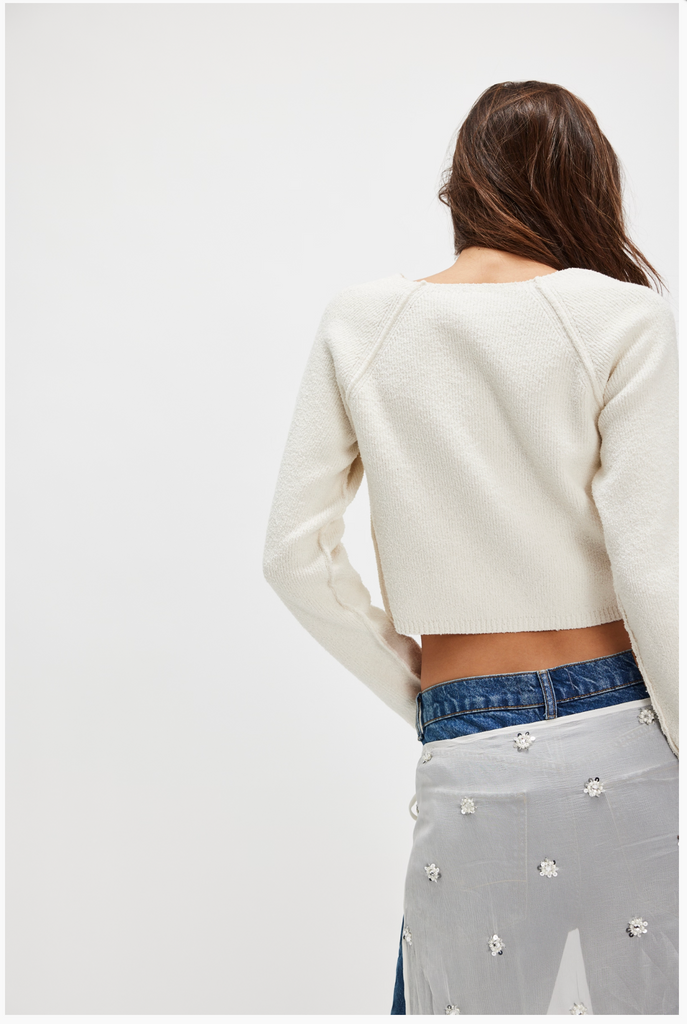 SYDNEY SHRUNKEN CARDI / OPTIC WHITE