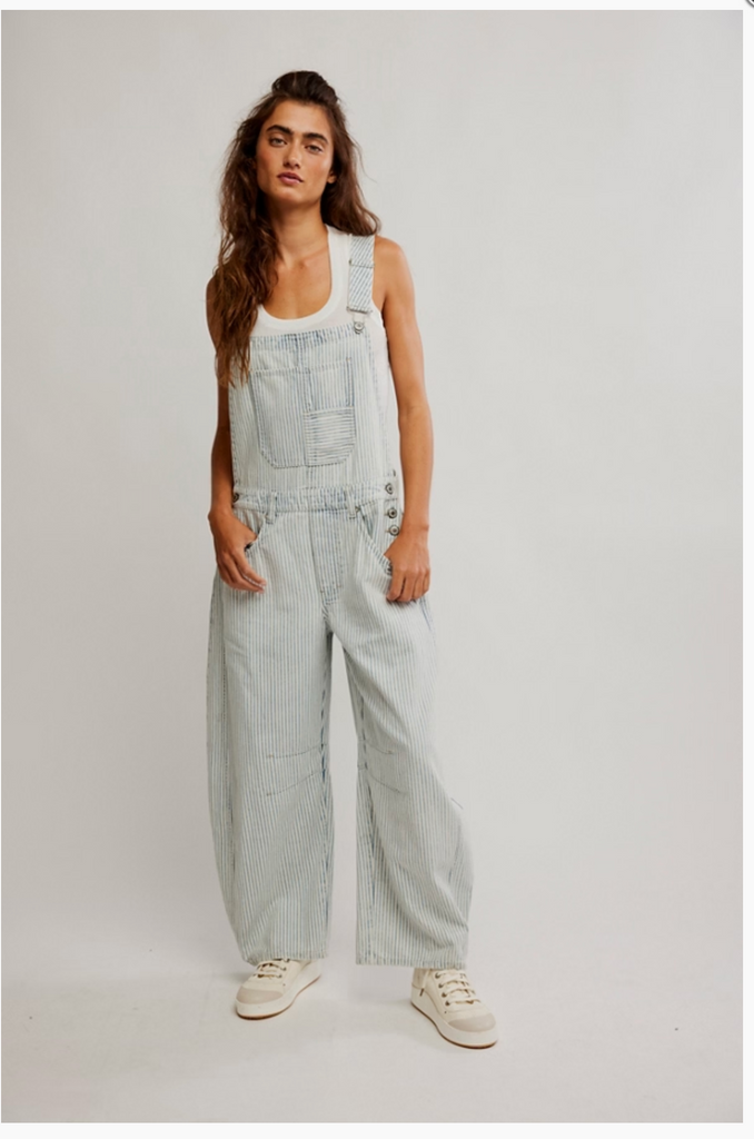 GOOD LUCK STRIPE OVERALL / INDIGO RAILROAD