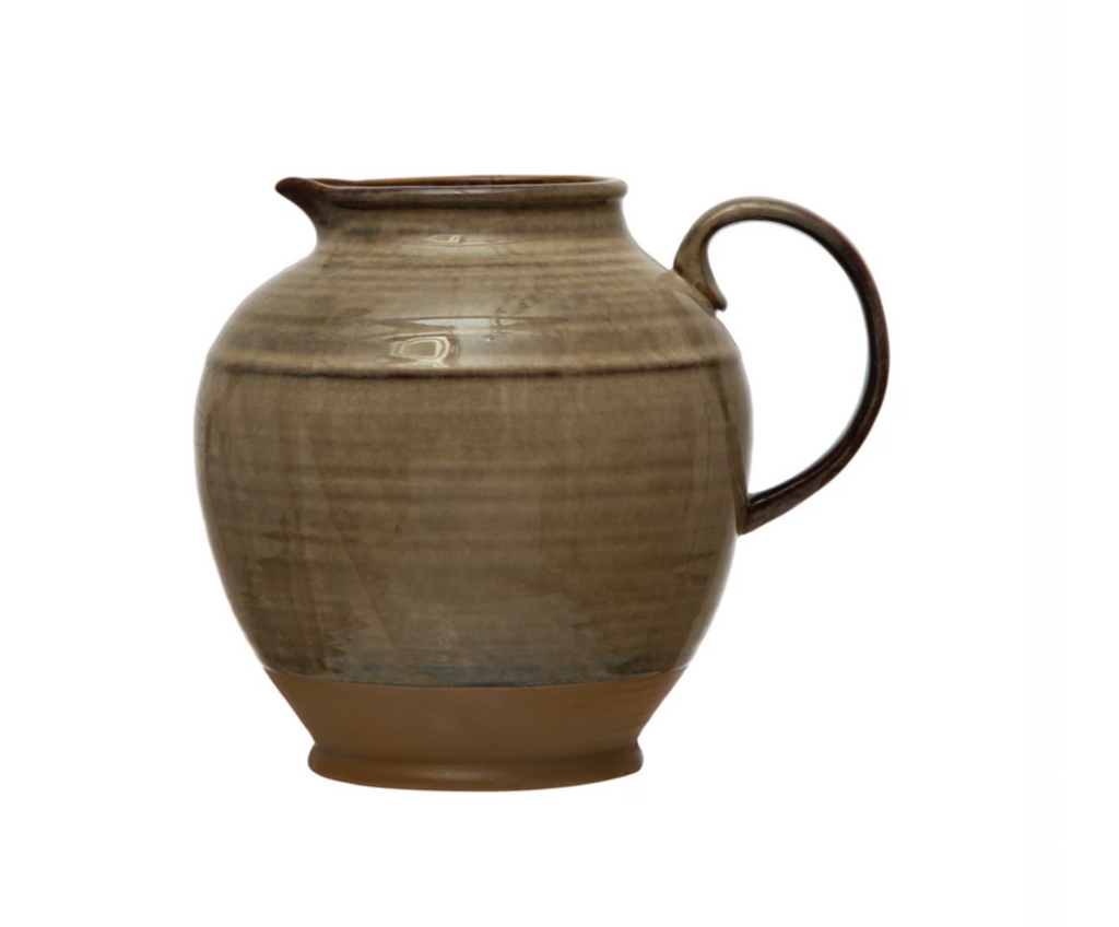 72 oz. Stoneware Pitcher, Reactive Glaze