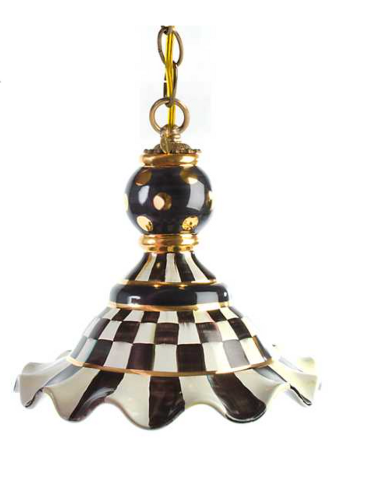 Courtly Check Medium Ceramic Pendant Lamp