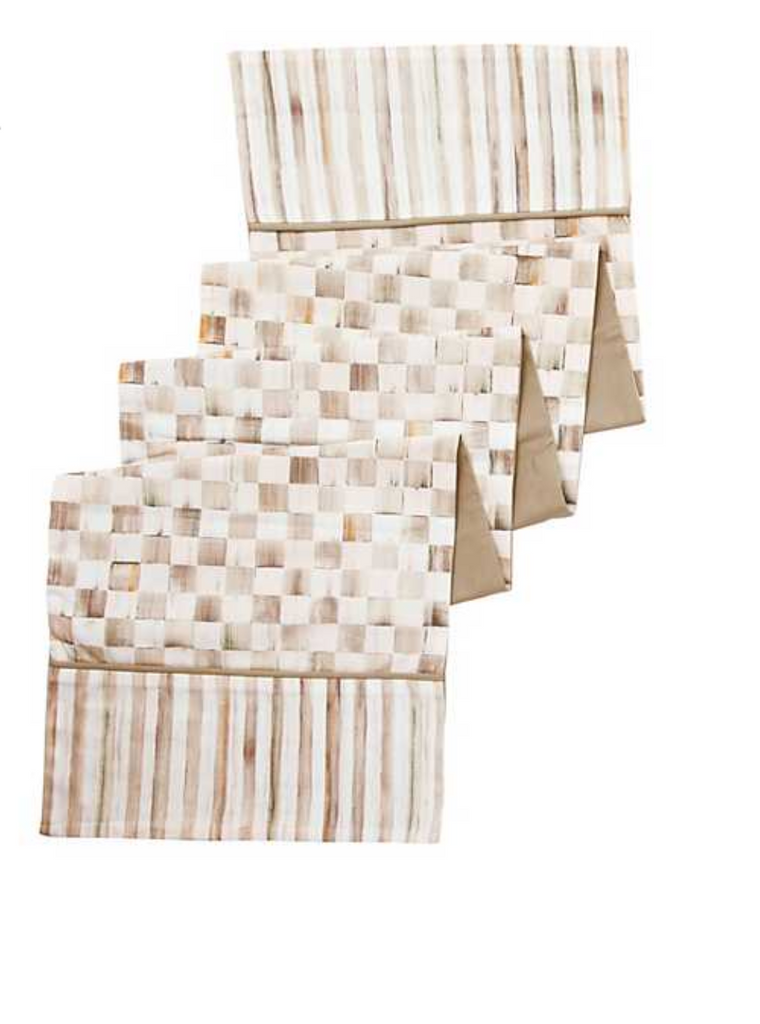 Mocha Check Table Runner