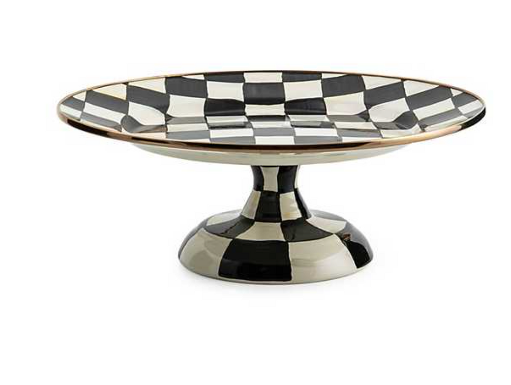 Courtly Check Small Pedestal Platter