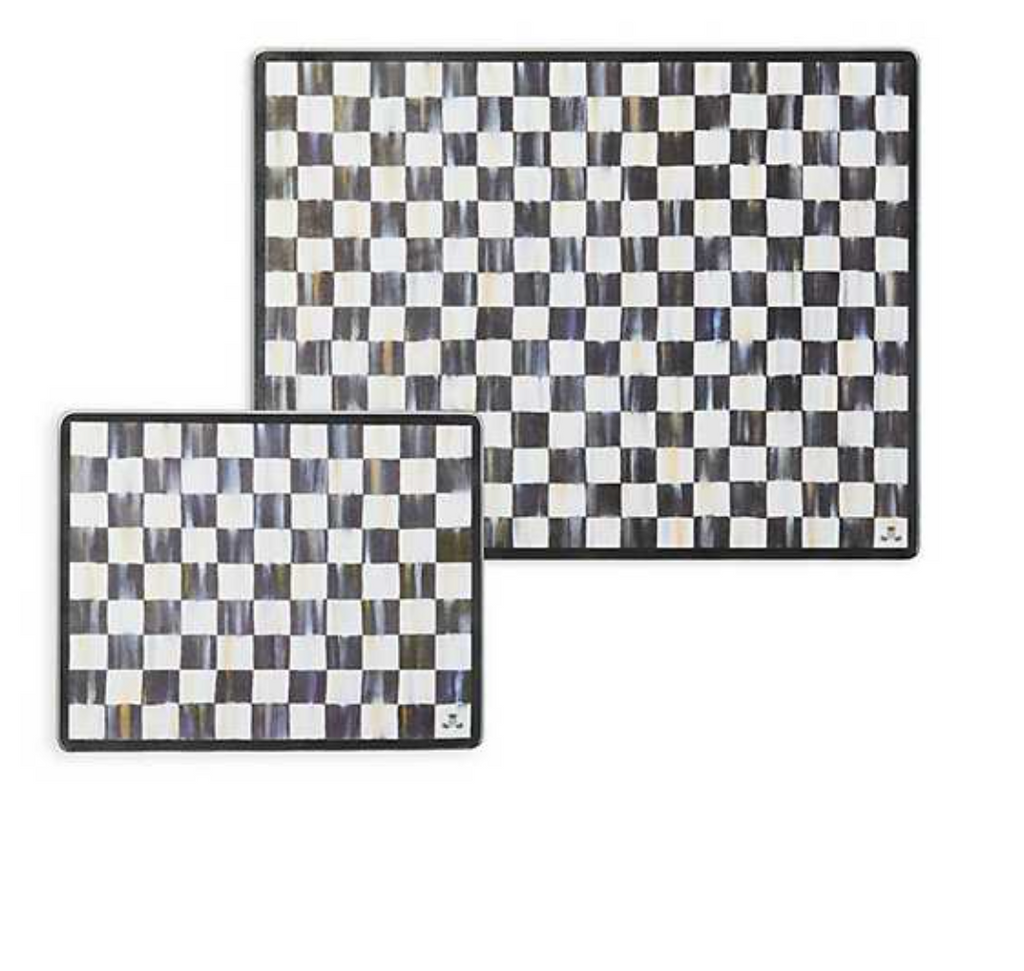 Courtly Check Glass Cutting Board, Set of 2