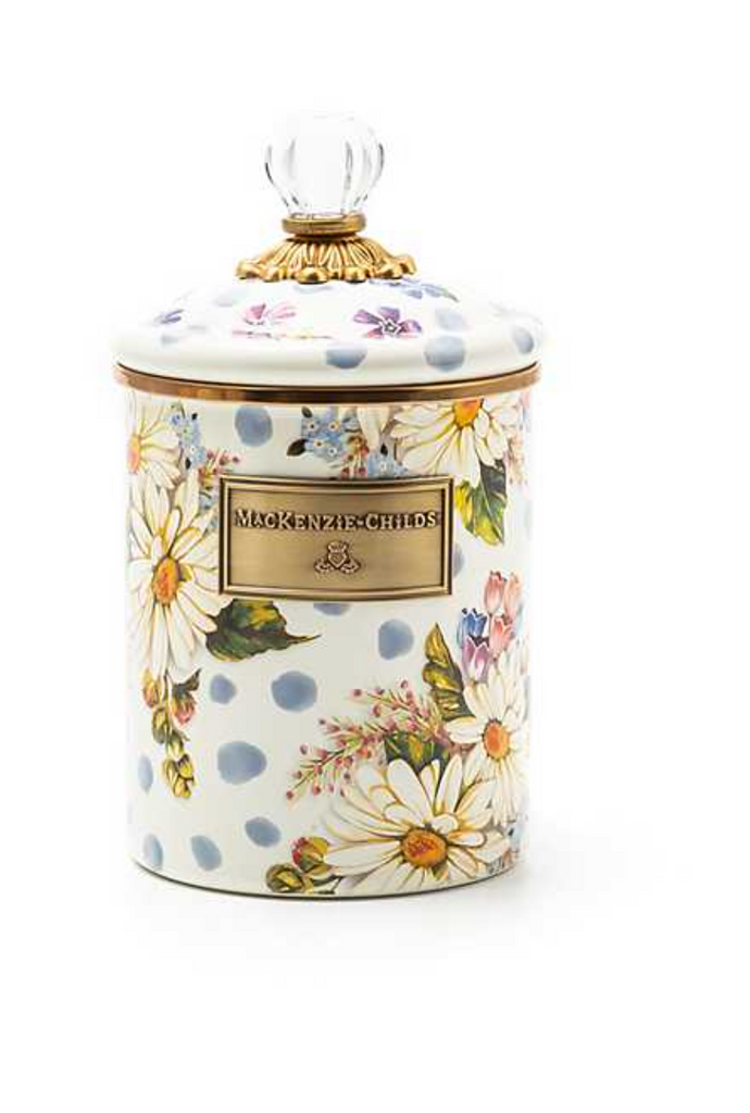 Wildflowers Blue Enamel Medium Canister