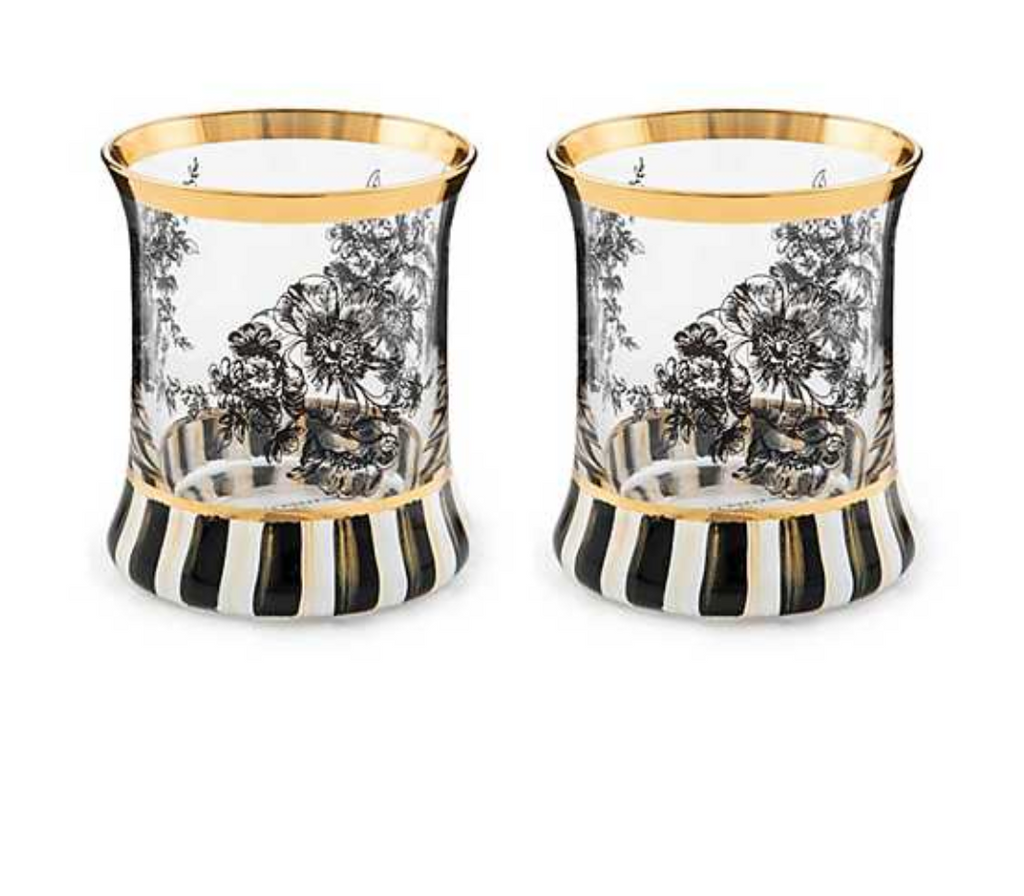 Courtly English Garden Tumbler Glass, Set of 2