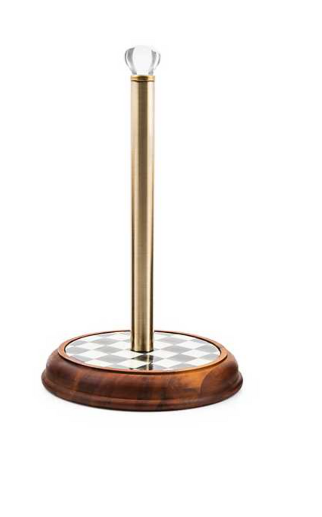 Courtly Check Wood Paper Towel Holder