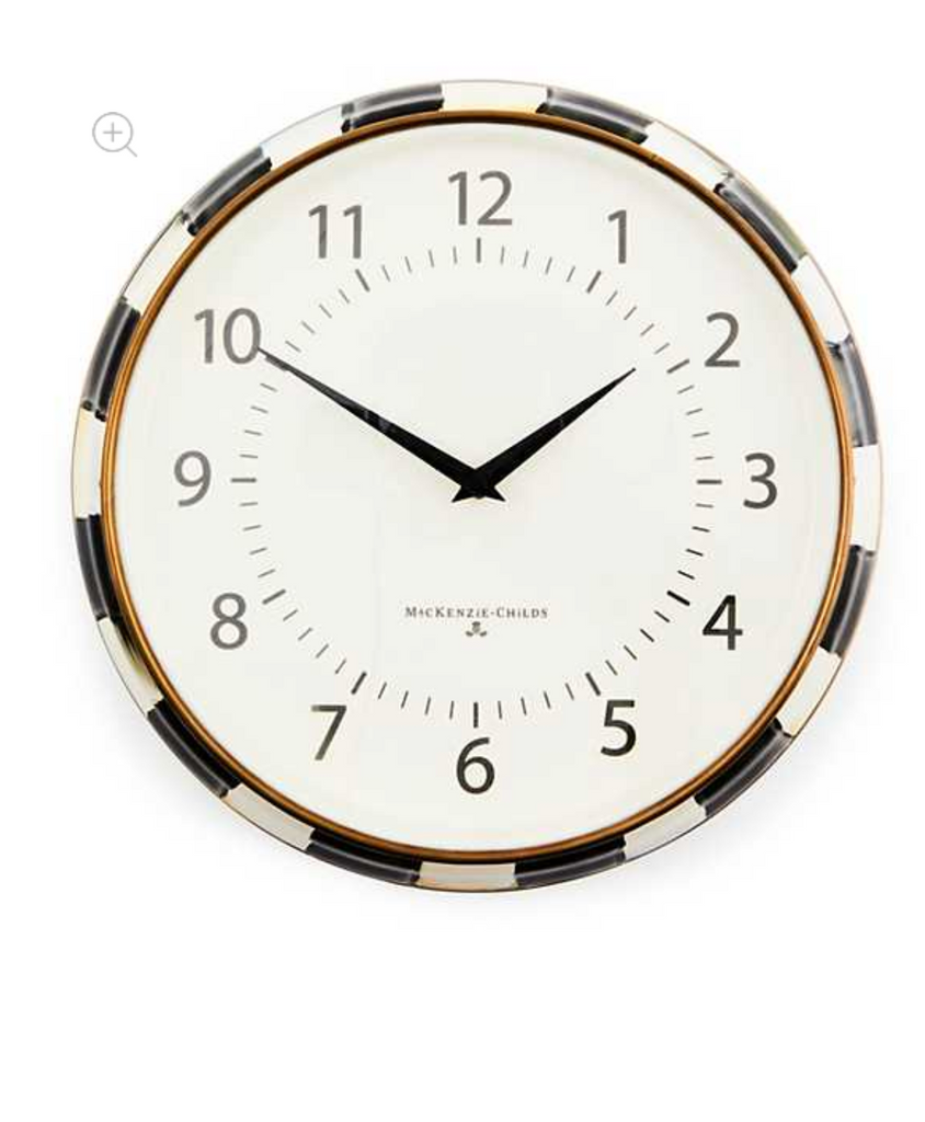 Courtly Check School Wall Clock