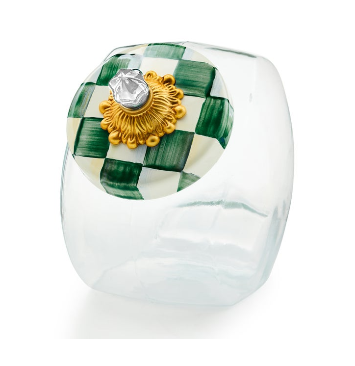 Check Cookie Jar Emerald Check