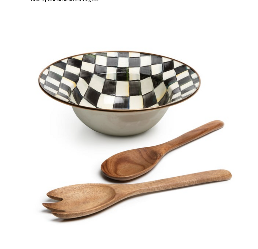 courtly check salad serving set