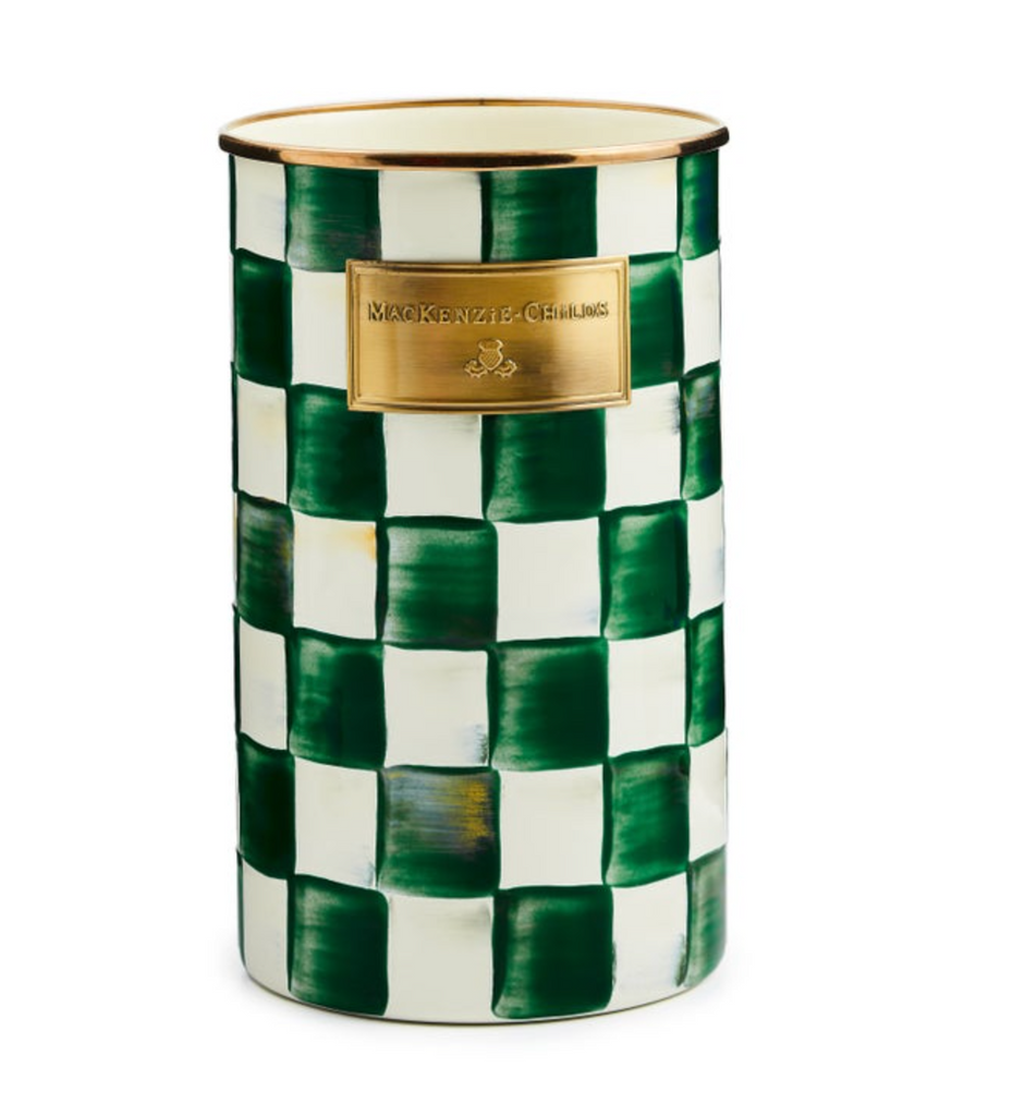 emerald check utensil holder