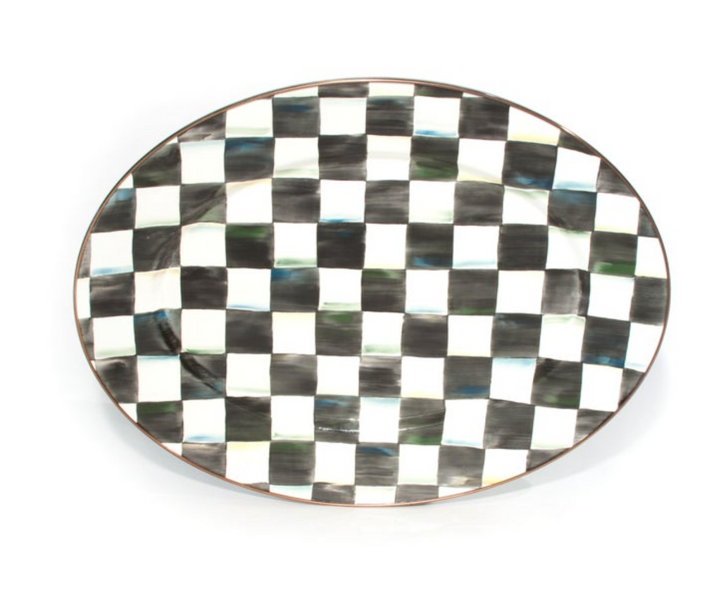 courtly check medium oval platter