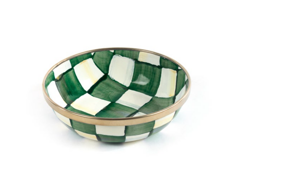 emerald check relish dish