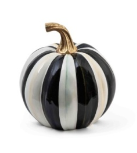 courtly stripe glossy small pumpkin