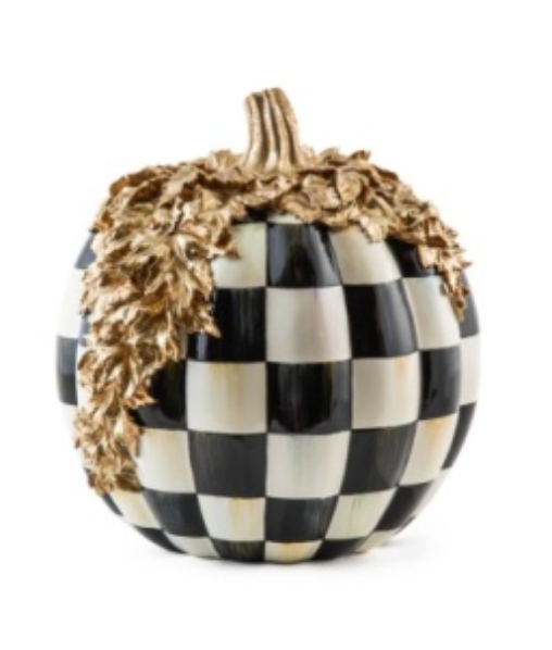 courtly check gold foliage pumpkin