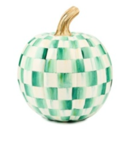 emerald check small pumpkin