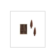 Unscented Pinecone Shaped Taper Candles in Box, Brown, Set of 2