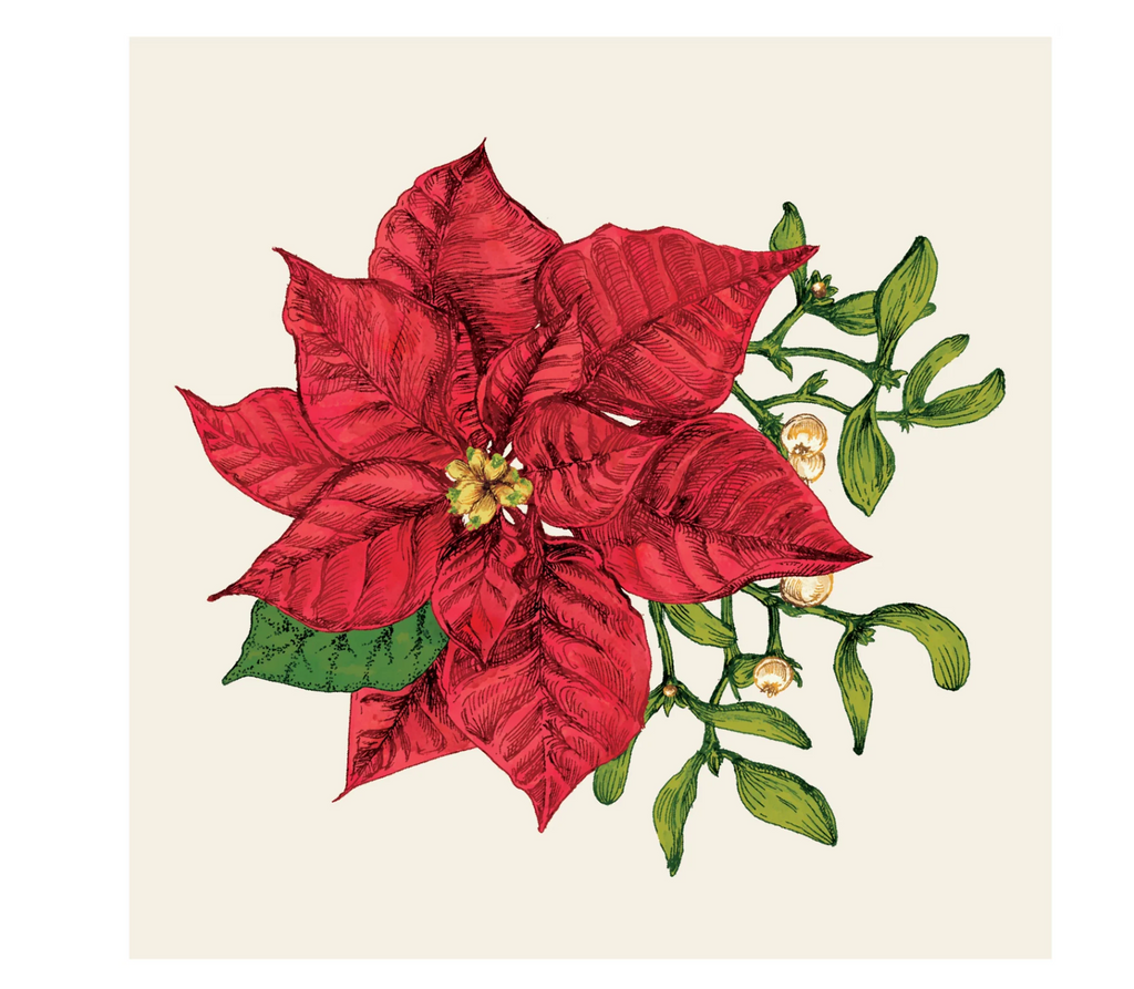 Poinsettia Cocktail Napkins