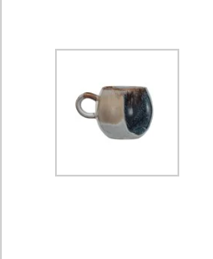 8 oz. Stoneware Mug, Reactive Glaze (Each One Will Vary)
