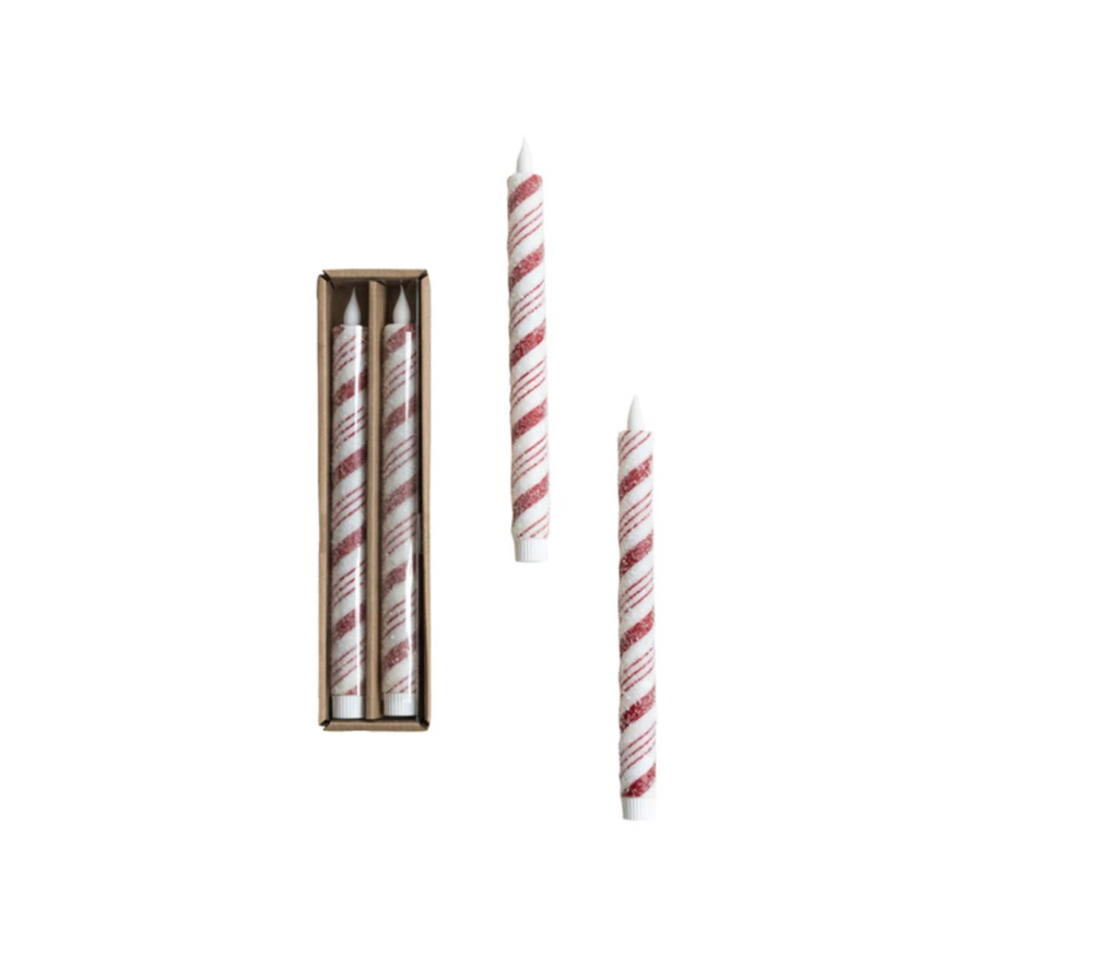 Flameless LED Taper Candles with 6 Hour Timer in Box, Set of 2