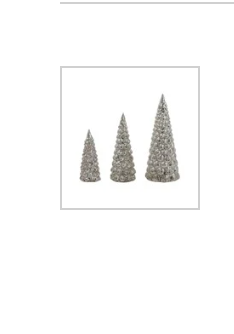 Embossed Mercury Glass Trees
