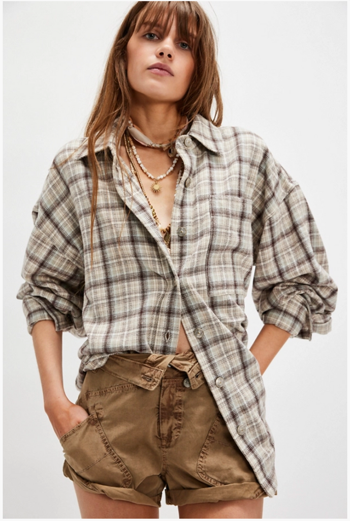 ASHLEY PLAID SHIRT / IVORY COMBO - KRISTA