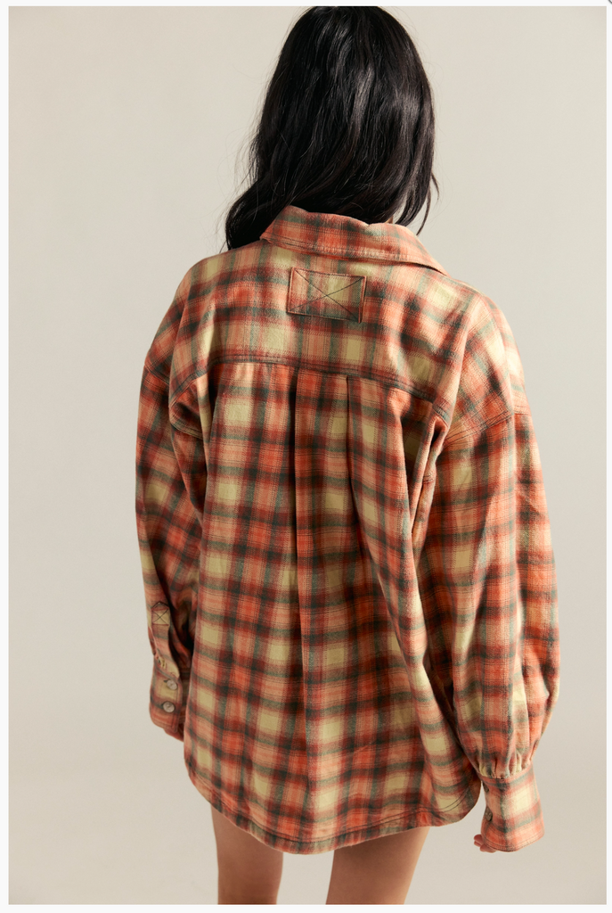 ASHLEY PLAID SHIRT / SAND COMBO - GIA PLA