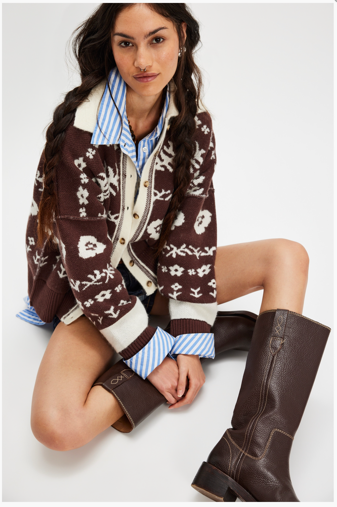 SHELBY CARDIGAN / CHOCOLATE COMBO